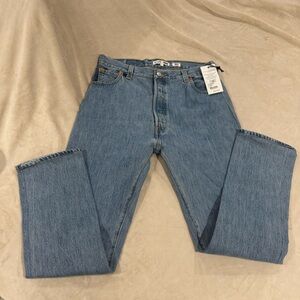 Re/Done Blue Straight Leg Jeans